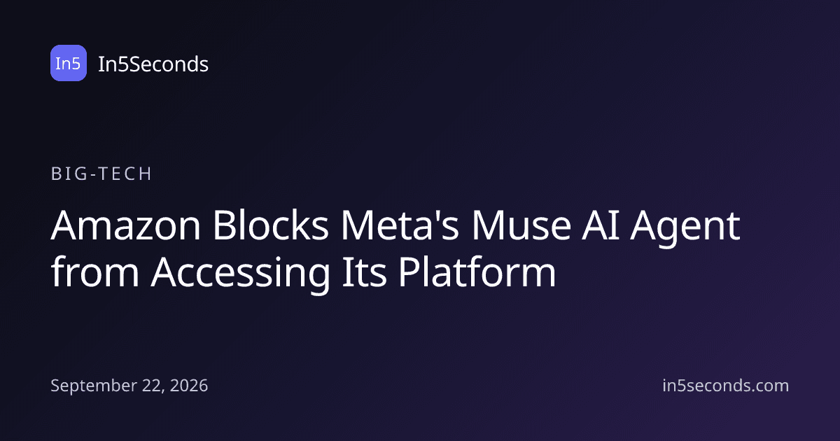 Illustration representing Amazon blocking Meta's Muse AI agent from accessing its website